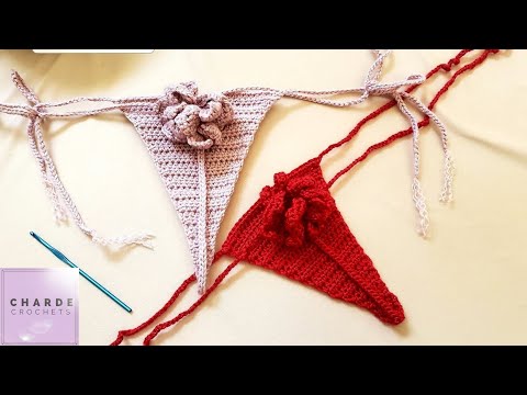 Crochet Rosette Thong Bikini Set | Part 1: Crochet Rosette Microkini Bottom