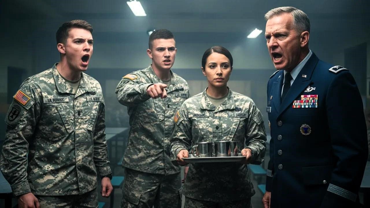 Oni kazali jej podawać kawę, aż generał spojrzał na nią i zamarł ze strachu nagle