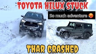 Toyota hilux roadtrip Himachal || Hilux stuck in snow || Hilux off-road || snow in manali