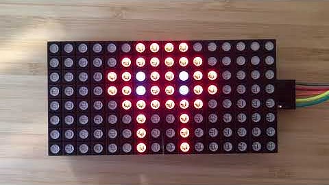 16x8 RGB LED Matrix - Space Invaders Animation