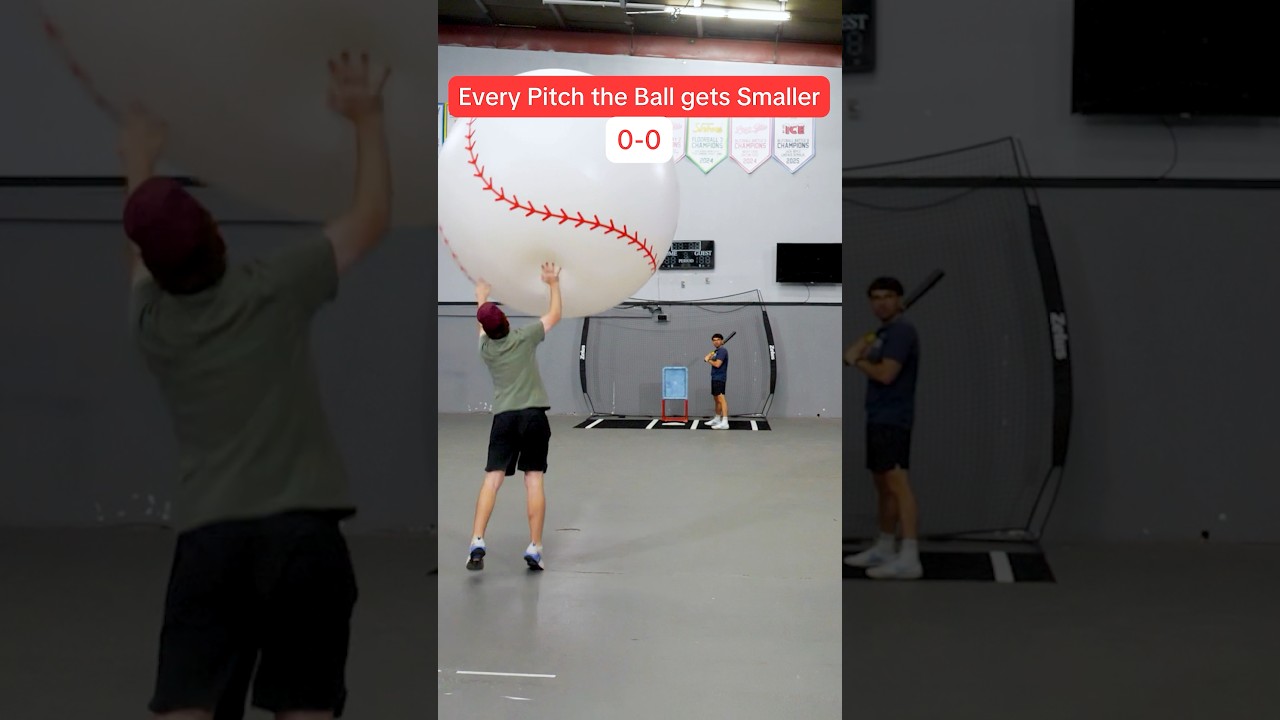 Every Pitch the Baseball Gets Smaller