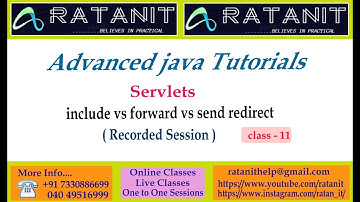 Advanced Java Tutorials || Servlets || include vs forward vs send redirect || by Mr.Ratan|| class-11