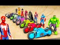 SPIDER-MAN RACING Motorcycles Challenge THE AMAZING DIGITAL CIRCUS Superhero Epic Stunt Race - GTA 5