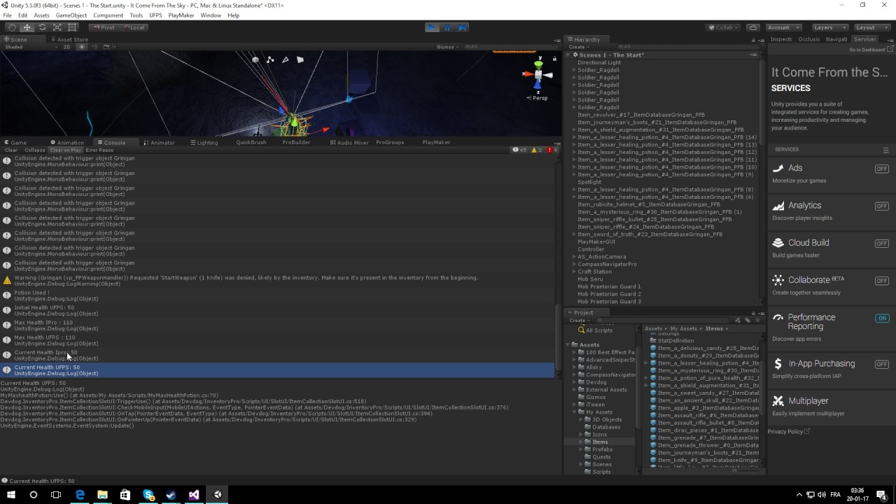 Unity 3D Inventory Pro Max Health - YouTube