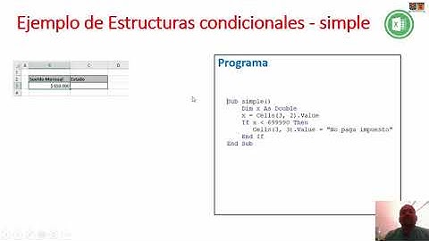 Estructuras condicionales en VBA Excel