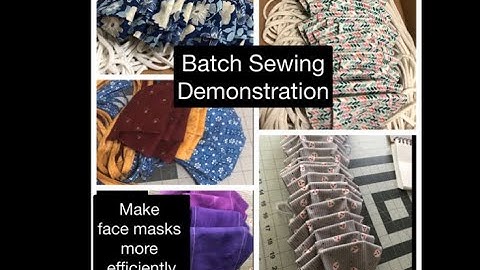 Assembly Line Sewing -  Batch of Face Masks Quickly