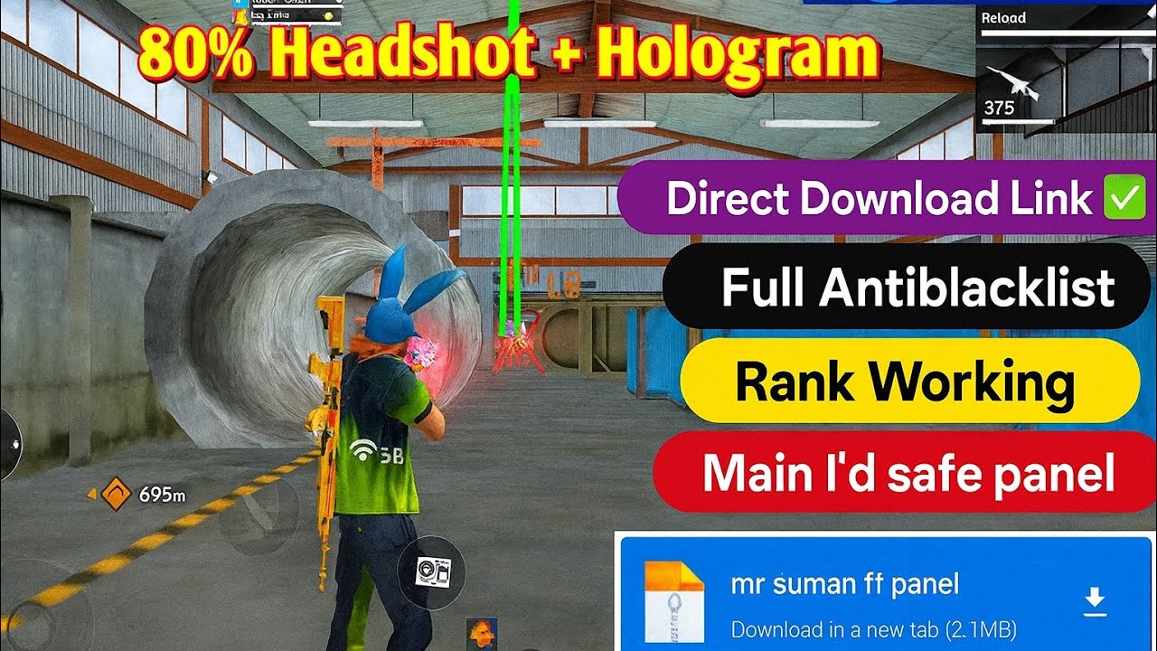 Панель для мобильного геймплея FF | Панель для взлома Free Fire | Лучшая панель защиты от бана дл...