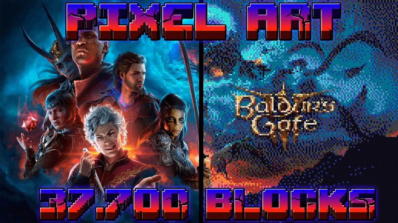 Baldur's gate 3// 37.700 blocks // Speed art // Minecraft - YouTube