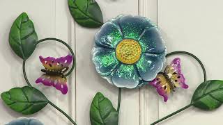 Plow & Hearth Metal Flower Vase Wall Art on QVC