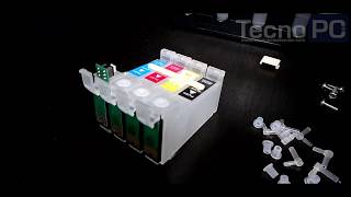 Instalación de sistema de tinta en impresora EPSON - YouTube