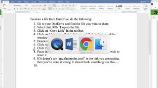 Creating A Sharable Link With Onedrive
