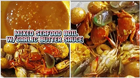 MIXED SEAFOOD IN GARLIC BUTTER SAUCE( WITHOUT CAJUN SAUCE)