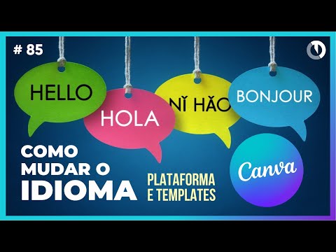 Como mudar o idioma no Canva (Curso de Canva Grátis)