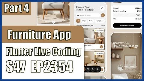 [Flutter] Flutter Live Coding EP2354 (Furniture Store App UI Part 4)