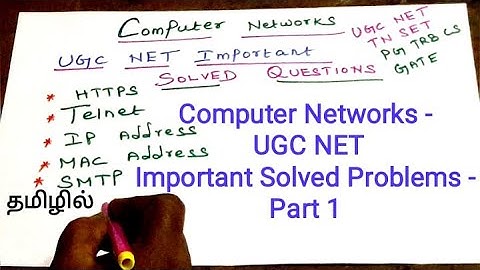Computer Networks | NTA NET Solved Problems | UGC NET CS | PG TRB CS | Vishnu CS SetNet Education