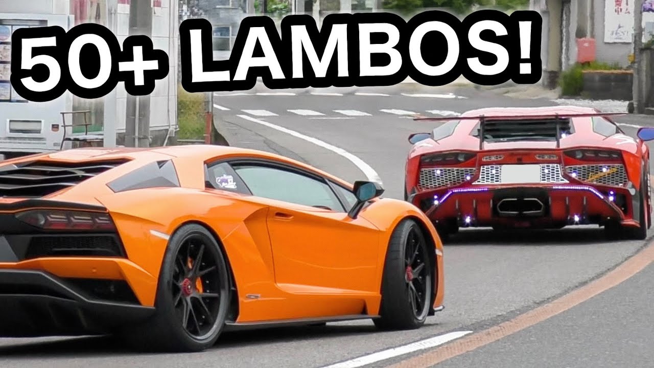 OVER 50 LAMBORGHINIS! The acceleration sounds AMAZING! [Exhaust