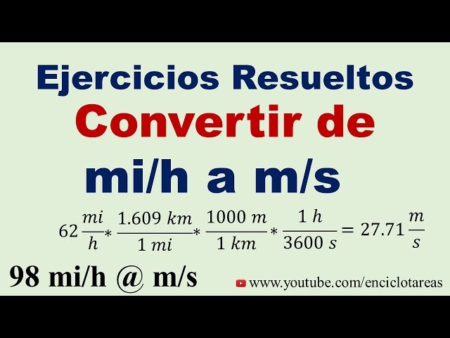 Cuánto es 16 Millas por hora en Metros por segundo? - ConviertoYa