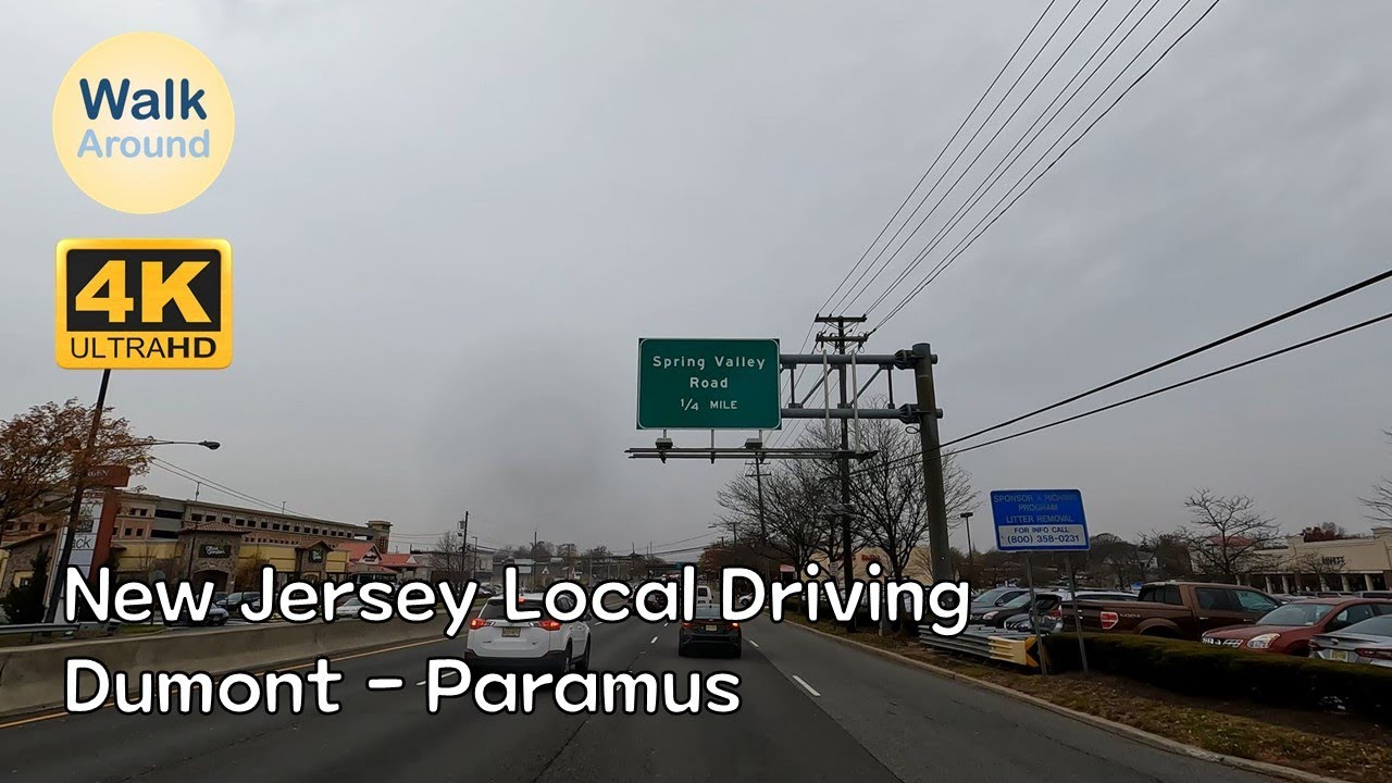 【4K60】 Driving New Jersey Local, Dumont Paramus (via Route 4) YouTube