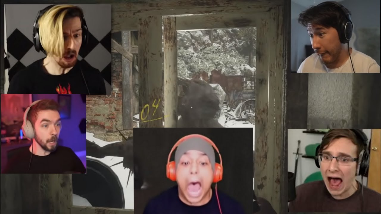 Gamers react to "Look out the window" jumpscare at Resident Evil Village (compilation)