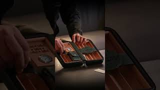 Lubinski Cigar Portable Green Leather Cigar Case
