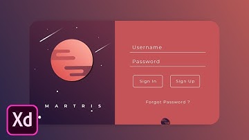 Sign Up - Sign In Page form Design Adobe XD 2019