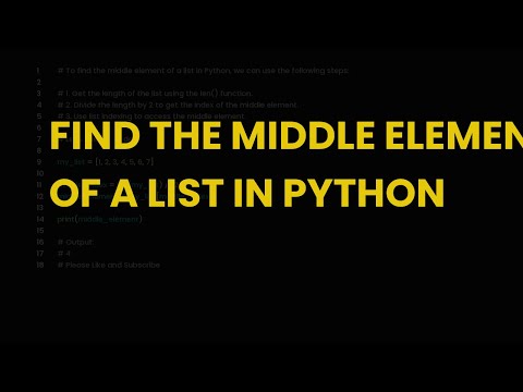 Find the middle element of a list in python
