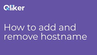 How to add and remove a hostname