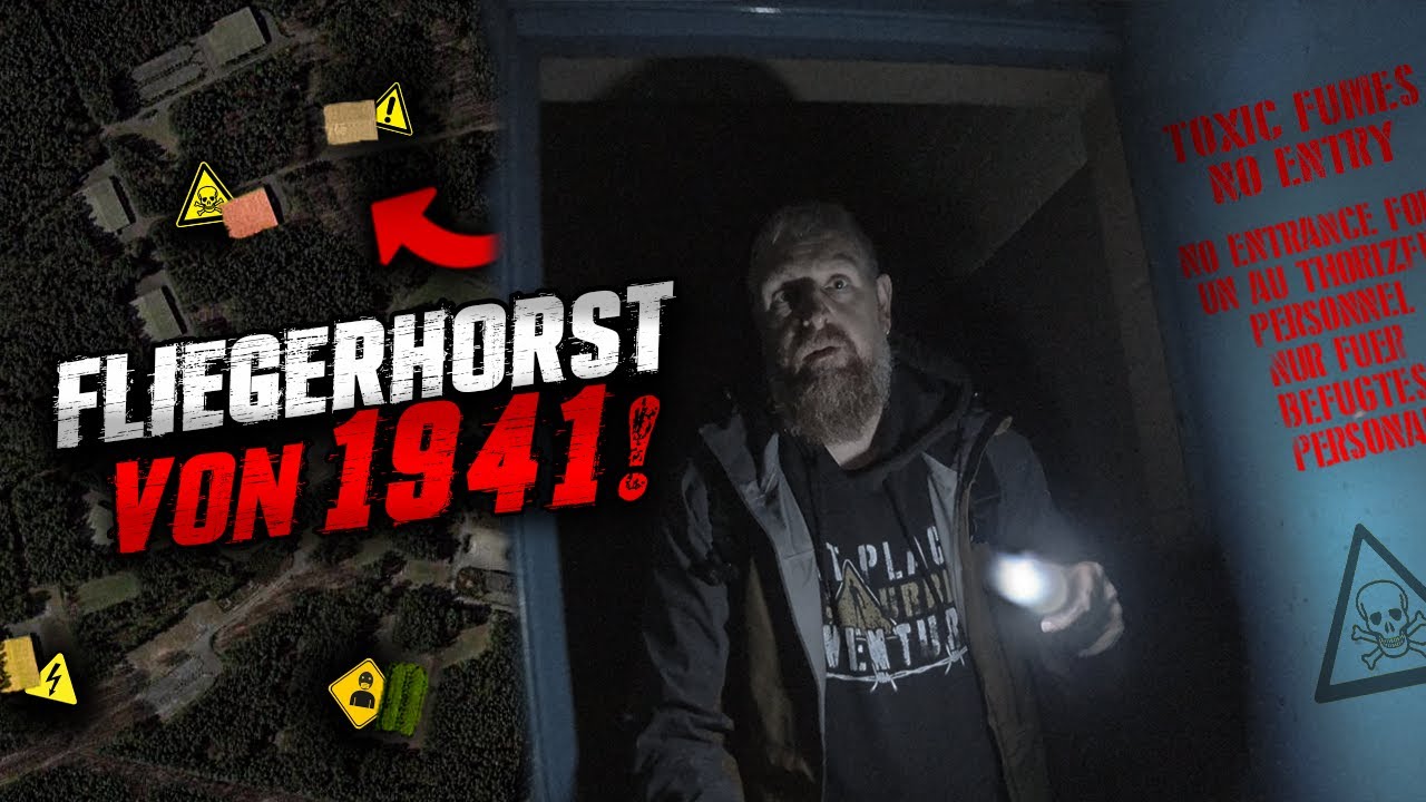 SÄURE, HUNDEZWINGER & FRISCHE FUßABDRÜCKE! 🤔 1 UHR NACHTS AUF DEM FLIEGERHORST-GELÄNDE VON 1941!