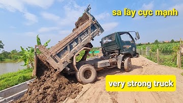 diy tractor carrying sand, truck carrying sand and bricks | Công nông chở đất , ô tô máy xúc