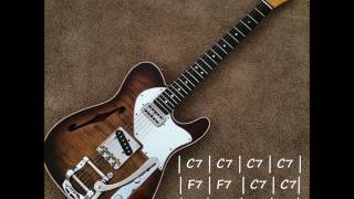 BLUES: 12 bar shuffle in the key of C chords