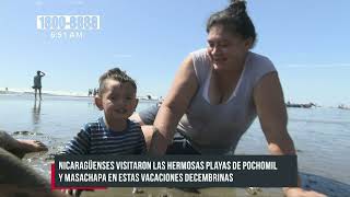 Familias disfrutan de sus vacaciones en las playas de Pochomil y Masachapa - Nicaragua