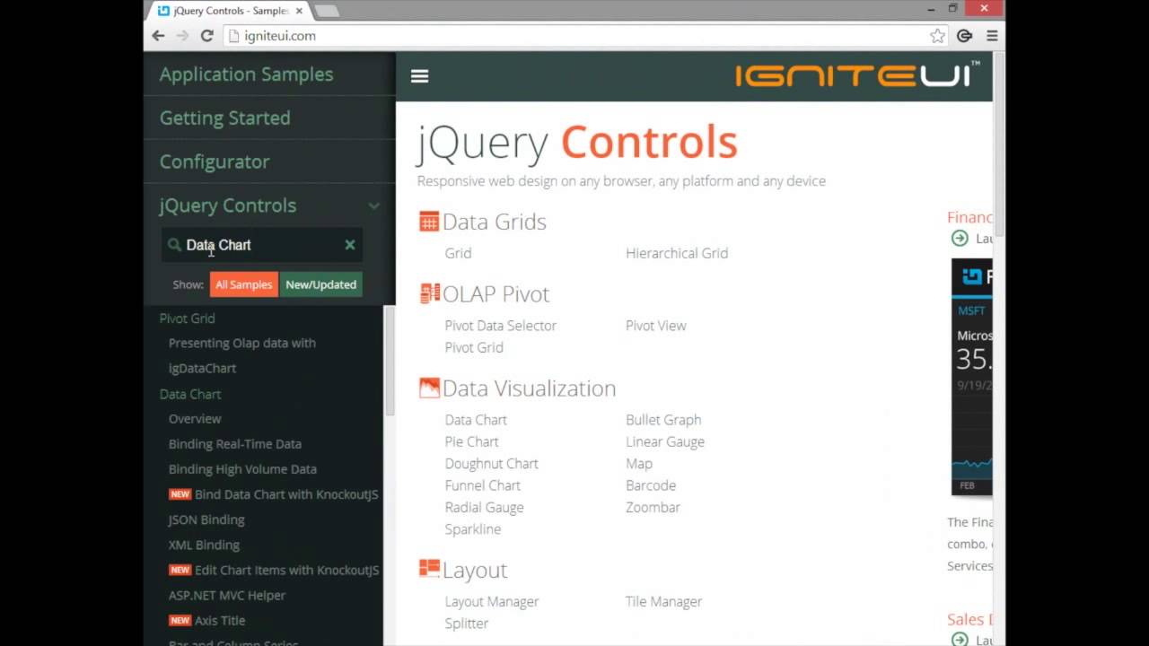 Infragistics Jquery Chart