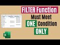 Excel FILTER Function - Meet ONE Condition ONLY - Strict OR Logic