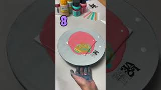 March Challenge Day 8 Fun Color Combination Acrylic Pour Fluid Art With Cells By Marjoleinart