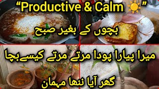 Simple & Peaceful Day at Home| Daily Routine Vlog | A Productive Day| Cooking, cleaning & Plants”