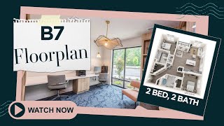 B7 Floorplan | 2 bedroom, 2 bath