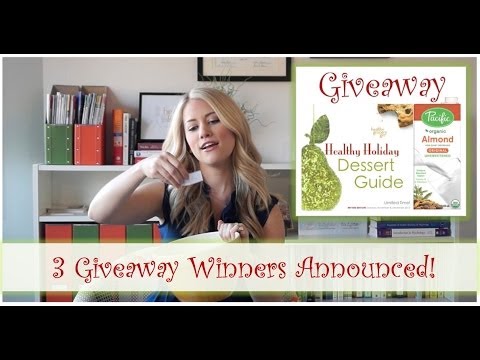 3 Giveaway Winners Announced Healthy Holiday Dessert Guide with Pacific Natural Foods Almond Milk