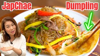 FAILPROOF Authentic JAPCHAE Recipe + Japchae Dumpling 🥟 초간단 잡채 + 🥟잡채만두 [チャプチェ] #subscribe