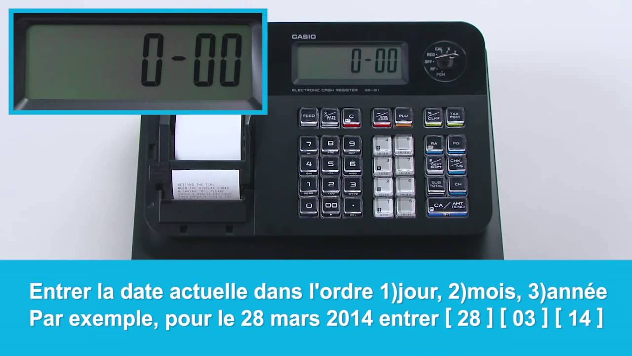 Mode d'emploi de la caisse enregistreuse SEG1 de Casio 