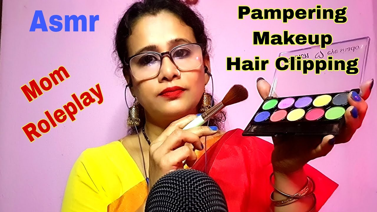 [ASMR] Mom Roleplay (pampering, makeup, hair clipping) hindi| Dearly ASMR|