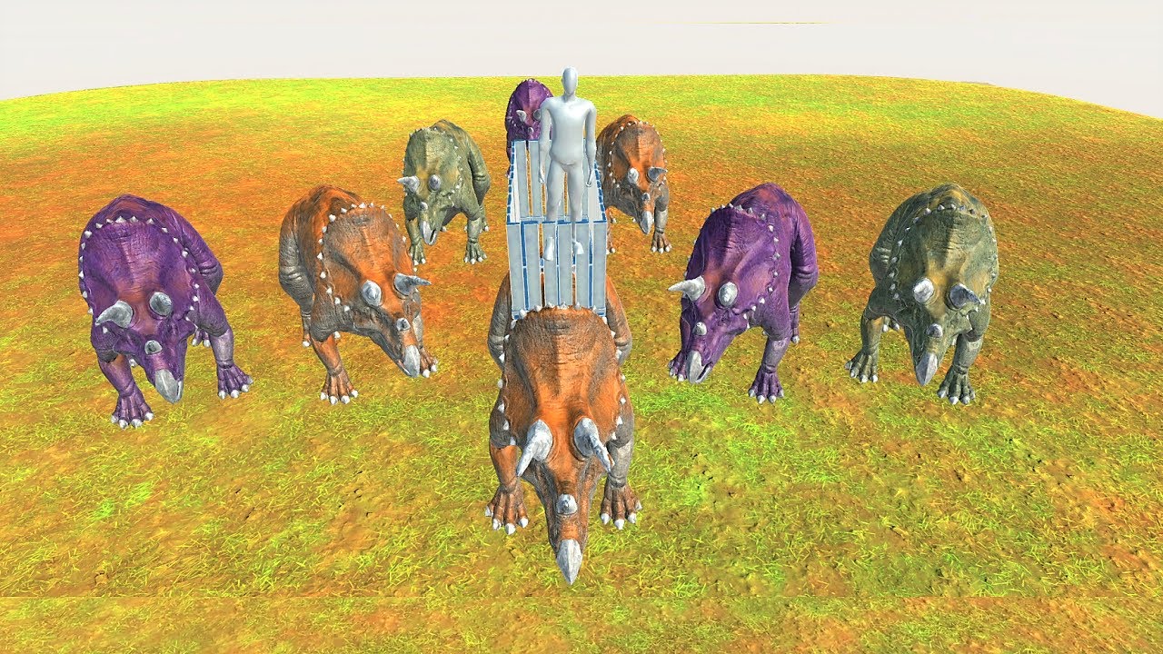 Go it Triceratops Corps. Riding perspective! | Animal Revolt Battle Simulator