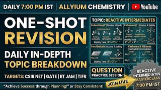 One Shot Revision II Reactive Intermediate II Capsule Notes II CSIR NET/GATE /IIT JAM /TIFR #csirnet