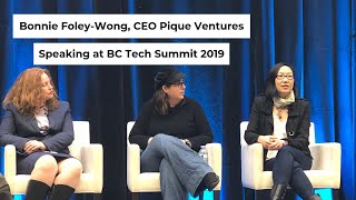 Bonnie Foley-Wong, CEO Pique Ventures, speaking at BC Tech Summit 2019