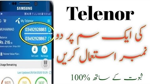 How to get Telenor double number) Telenor smart number)how to activate 2 telenor number on 1 sim)