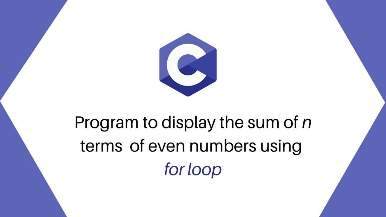C program to read n numbers in an array and display the sum of even ...