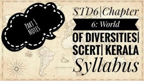 STD6|Chapter 6:World of Diversities|SCERT|Kerala Syllabus|Notes