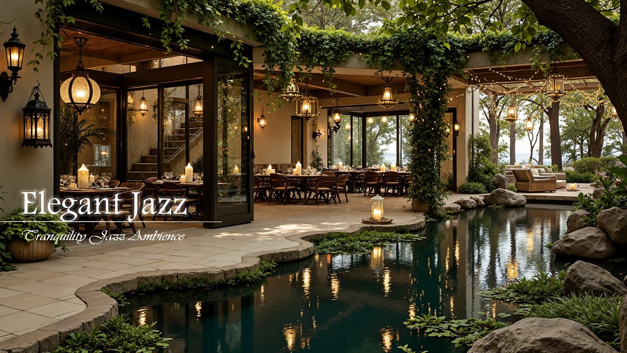 Уютная Атмосфера Джаз-Кафе | Элегантный Джаз В Тихом Саду | Кафе Для Работы И Сосредоточения