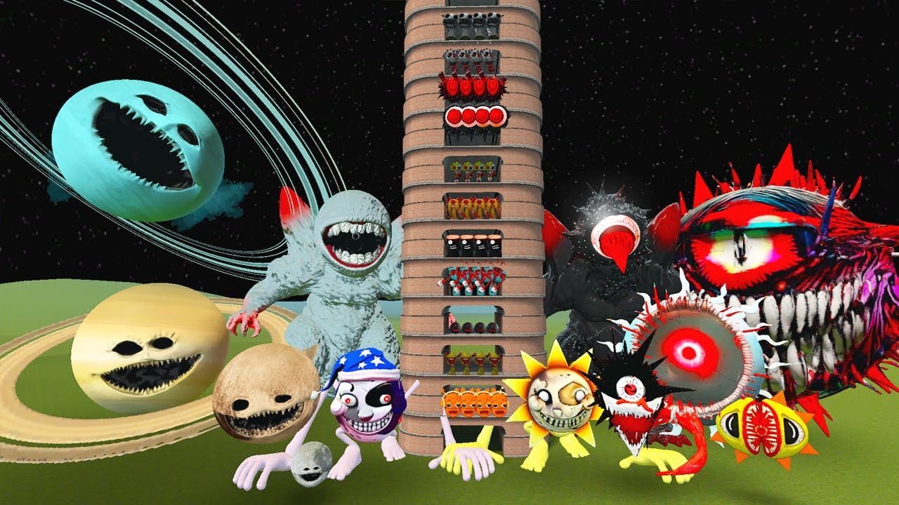 TALLGRASS LITTLE TO BIG ALL MOON WAKE UP VS MR SUN SPRUNKI PHASES 1 - 10 FAMILY in Gmod !!