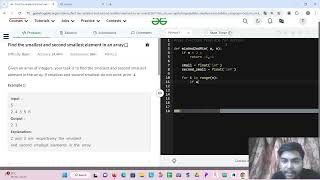 Finding smallest and second smallest number in the given array