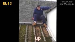 Funny Scottish guy gets stuck on a roof - Harmonizator
